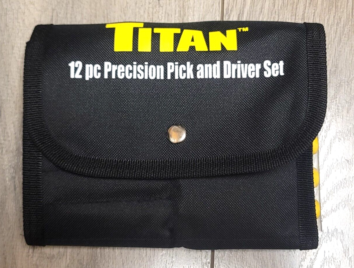 Titan 12pc Precision Hook, Pick, Torx & Screwdriver Set with Pouch #17612
