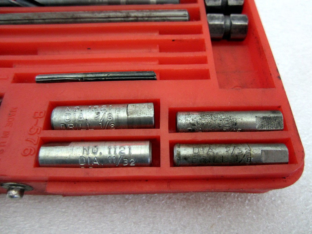 Vintage Blue-Point Screw Extractor Set No. 1020 Partial Set Made in USA