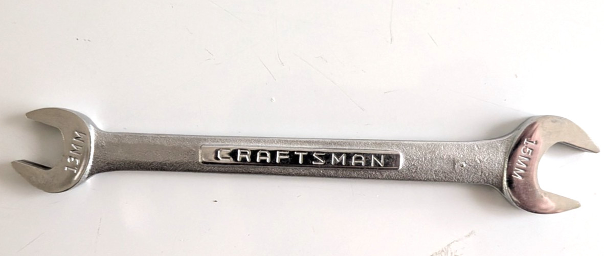 Craftsman 13MM 15MM Open End Wrench Vintage VV 44507 Made in USA