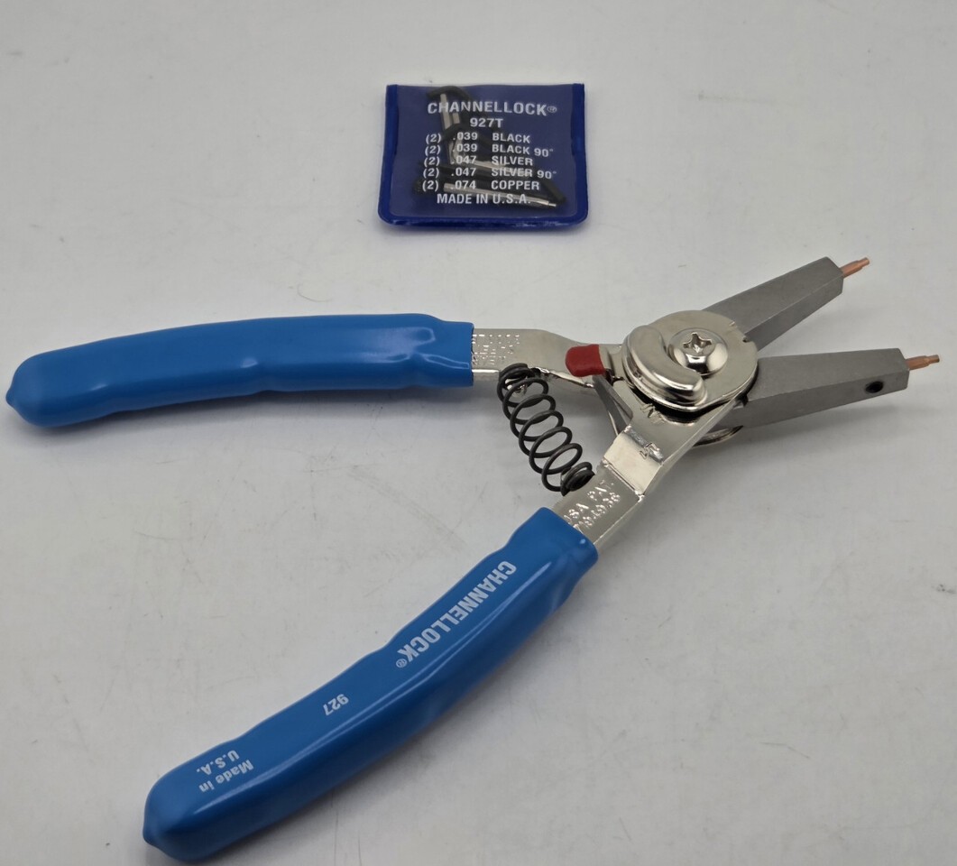 CHANNEL LOCK RT-3 3-PIECE CONVERTIBLE RETAINING RING PLIER SET 6.25″ 8″ 10″ BLUE