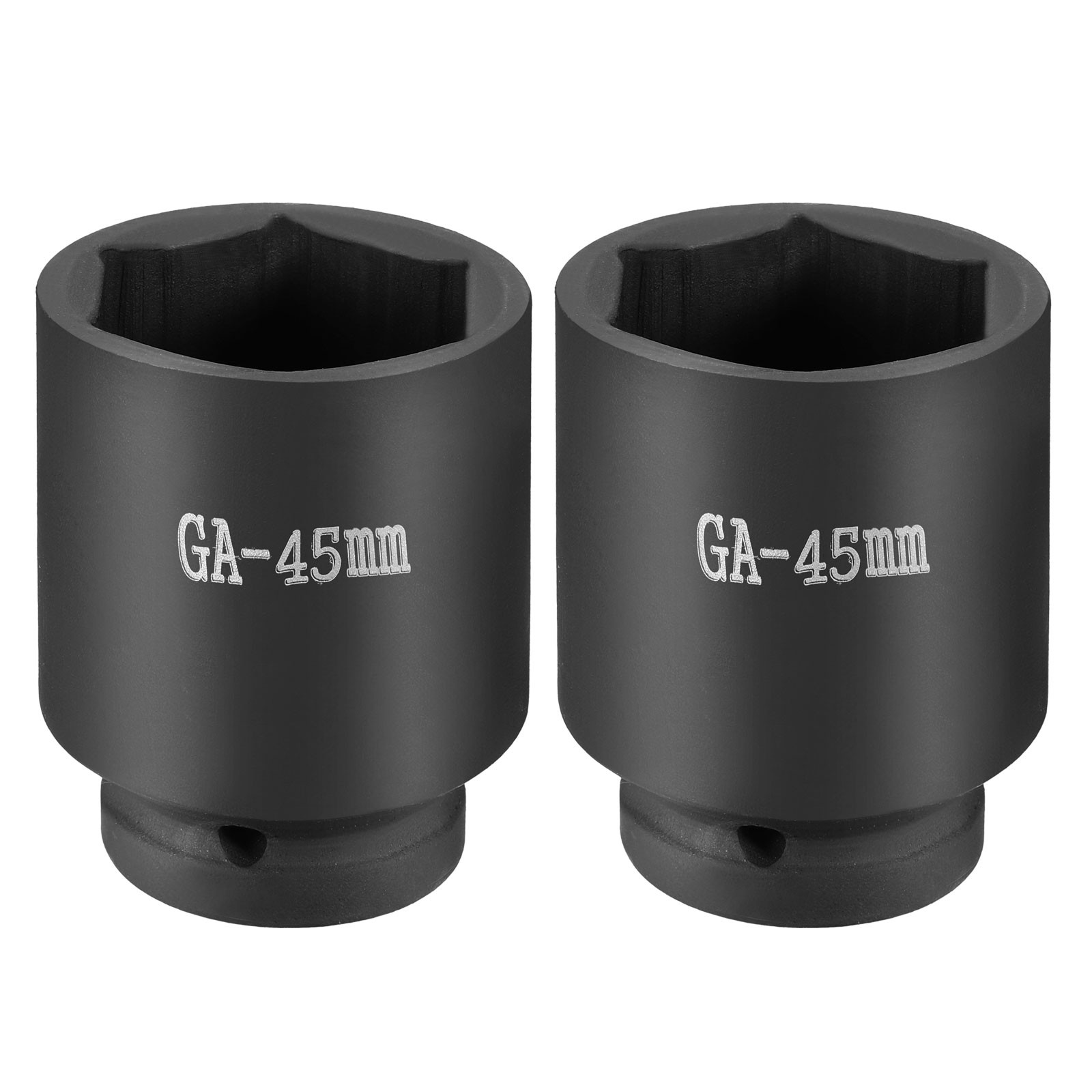 2pcs 1 Inch Drive 45mm 6 Point Impact Socket Chromium Vanadium Steel