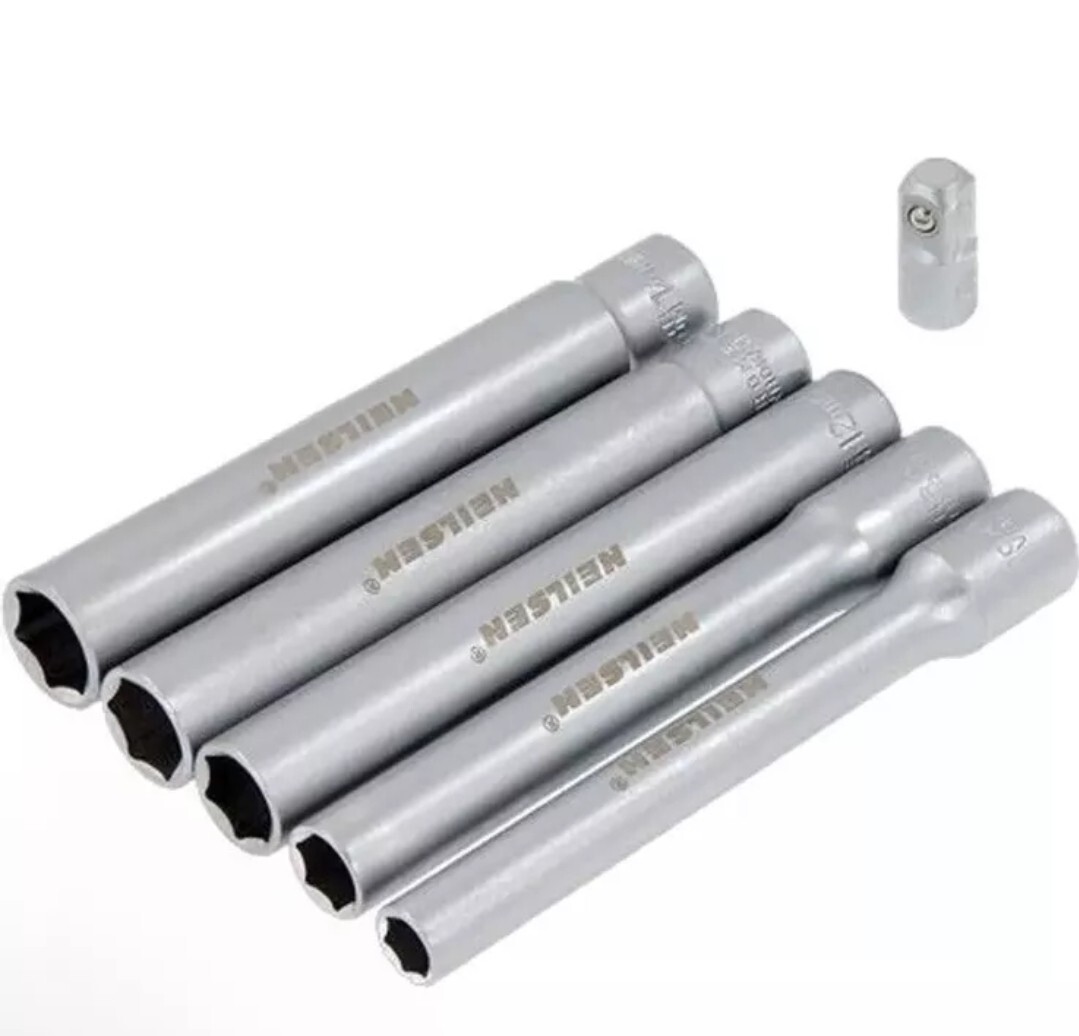 Extra Deep Socket Set 8mm 10mm 12mm 13mm 14mm 3/8″ Drivel Neilsen Tools