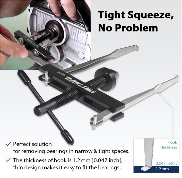 F3281C Crankshaft Camshaft Seal Remover Separator Puller with 2 Pairs of Hooks..