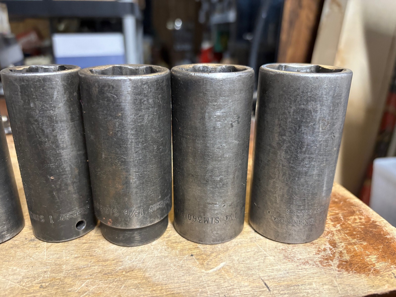 SNAP-ON TOOLS 12 – 1/2” Dr. DEEP IMPACT SOCKETS SIM160-SIM400 1/2” – 1 1/4” USA