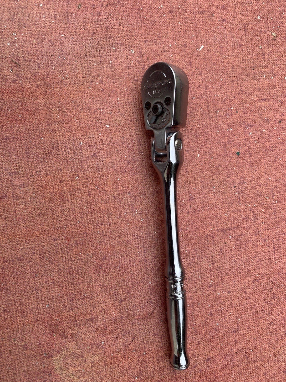 Exc. Snap On Tools USA TM831 Chrome 1/4″ Drive Flex Head Ratchet Has Engraving