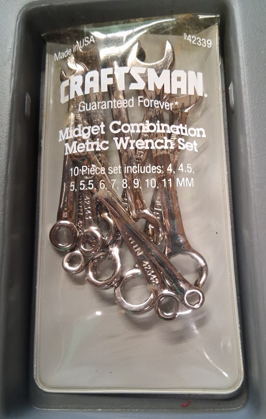 Vintage Craftsman 26-Piece Metric Combination Wrench Set 12pt w/Case 44128 USA