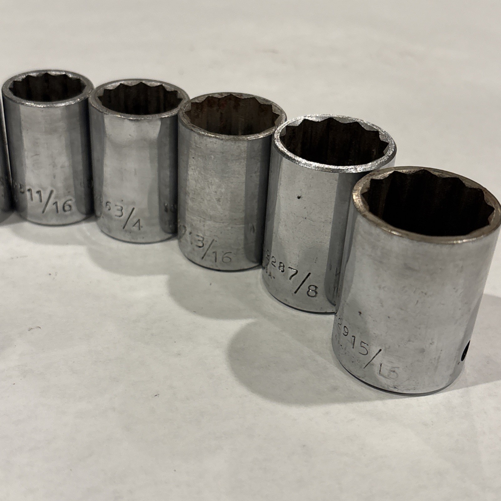 1/2-Inch Drive shallow 12 point Socket Lot, 8 Piece Klein Tools USA