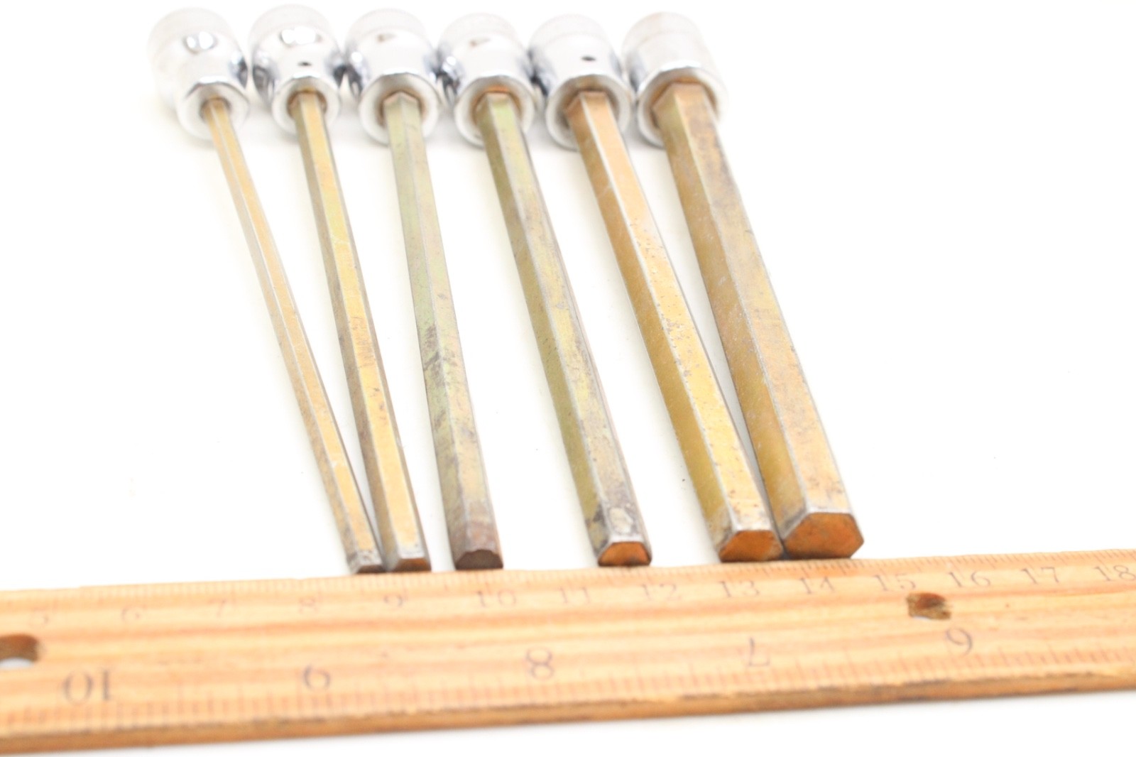 Snap-On 206EFAML 6 Piece 3/8″ Drive Metric Chrome Long Hex Bit Socket Set USA