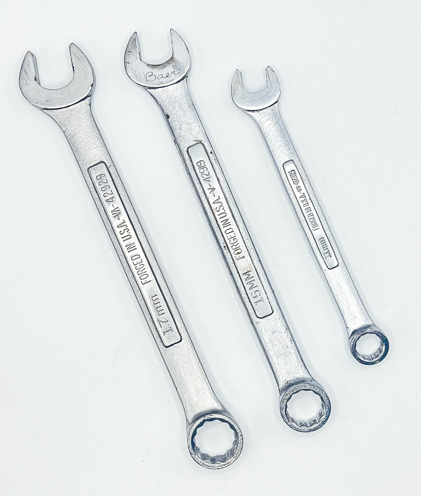 Craftsman 3-Pc 12-Point Metriic Combination Wrench Set – 11mm, 15mm, 17mm