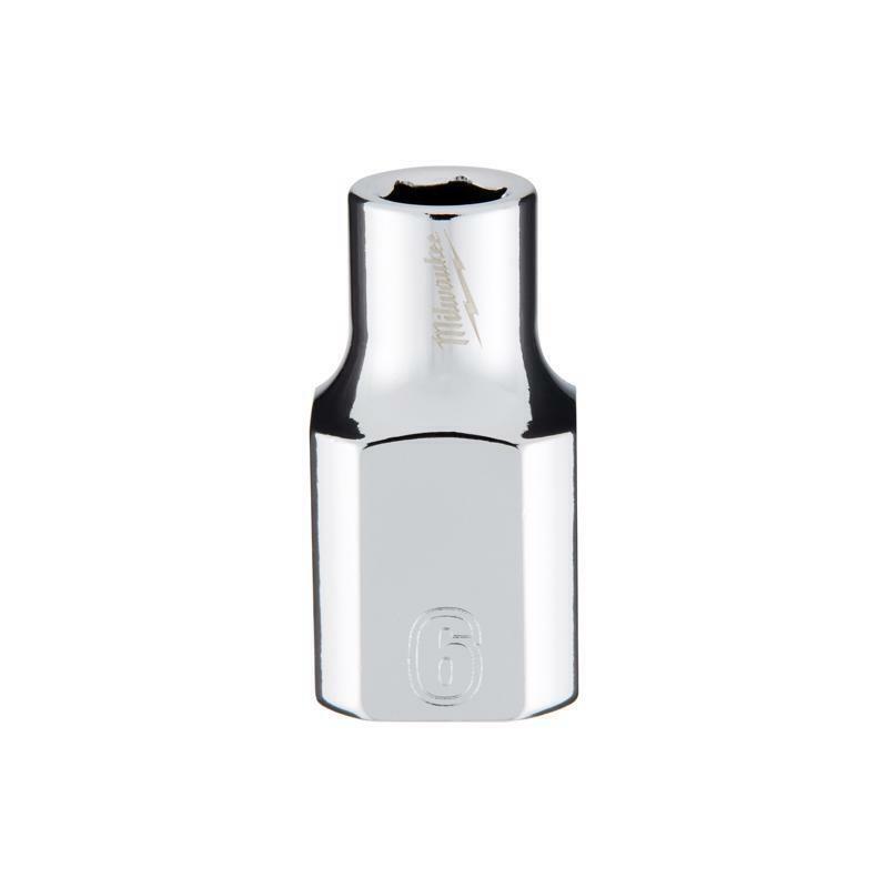 Milwaukee 6 mm X 3/8 in. drive Metric 6 Point Standard Socket
