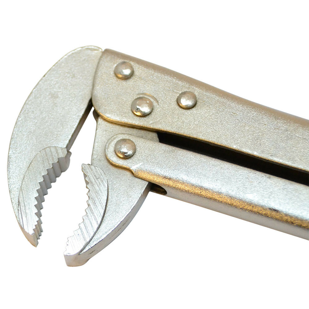 15″ Locking Pliers Bent Jaw 90 Degree Extra Long for Gripping Clamping Twisting