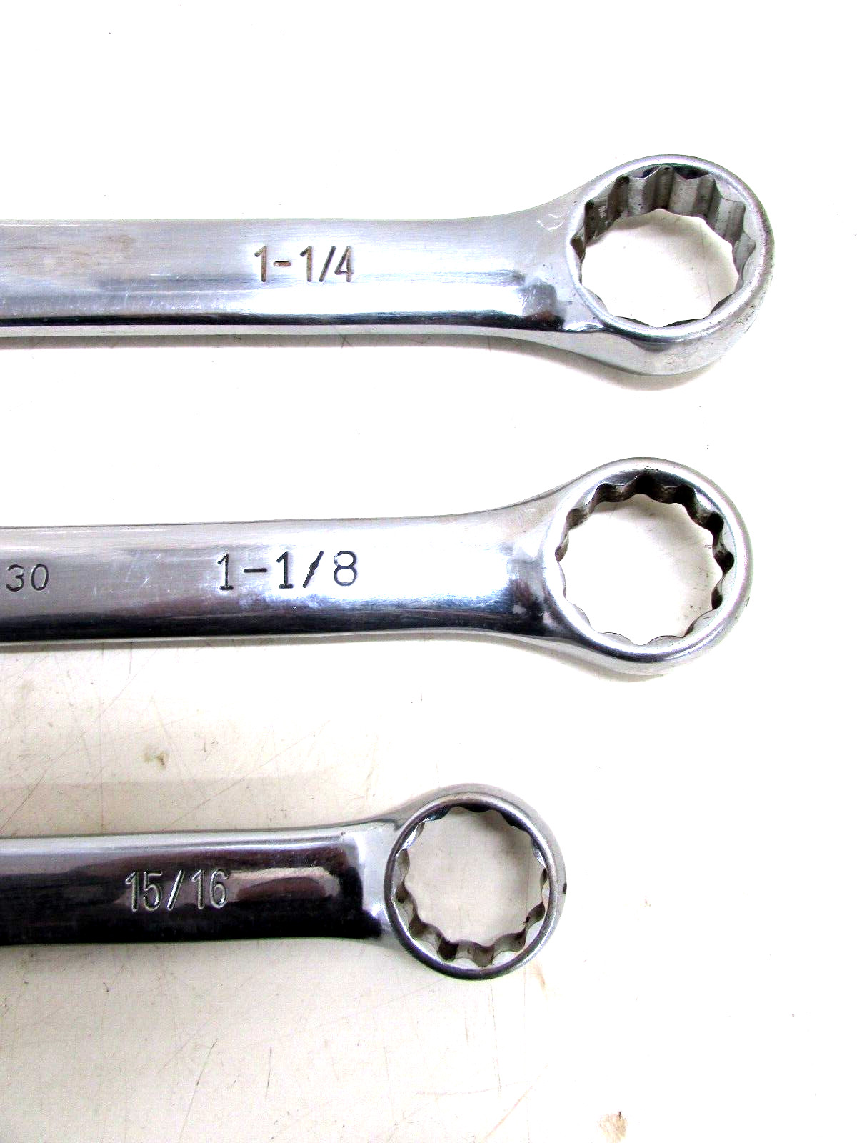 JONNESWAY TOOLS COMBINATION WRENCH LOT, 12-POINT, 15/16″, 1-1/8″ & 1-1/4″