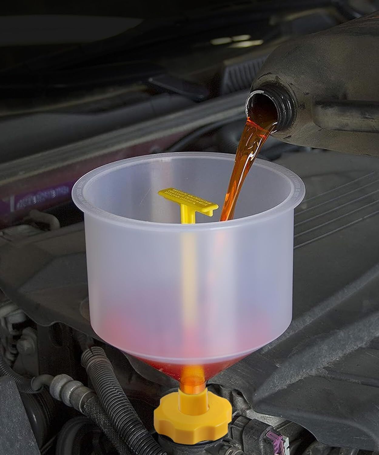 Car Auto Fluid Cooling System Spill Proof Radiator Coolant Filling Funnel Kit