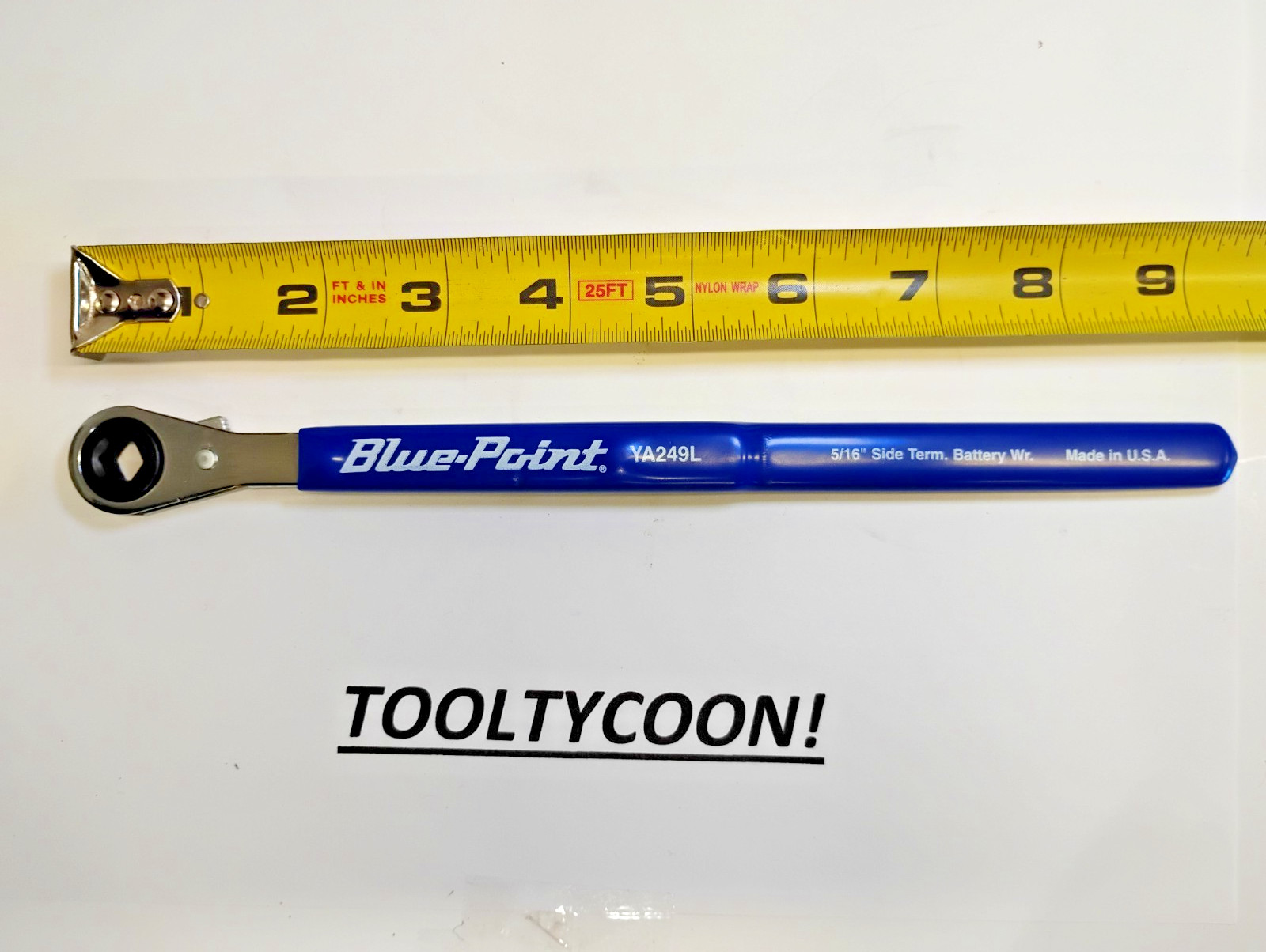 Blue Point TOOLS YA249L NEW Ratcheting Side Battery Terminal Wrench 5/16″