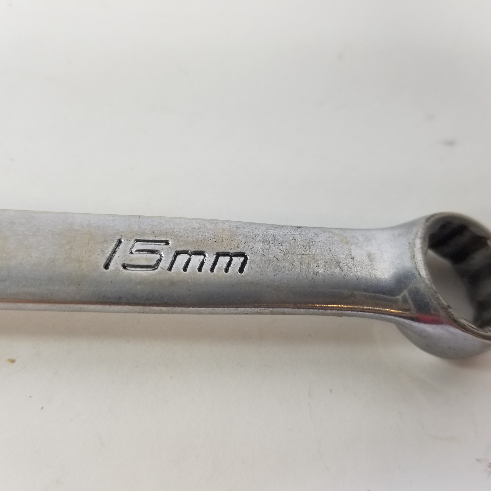 Snap On USA 15MM 12PT Metric Flank Drive Plus Chrome Combination Wrench SOEXM15