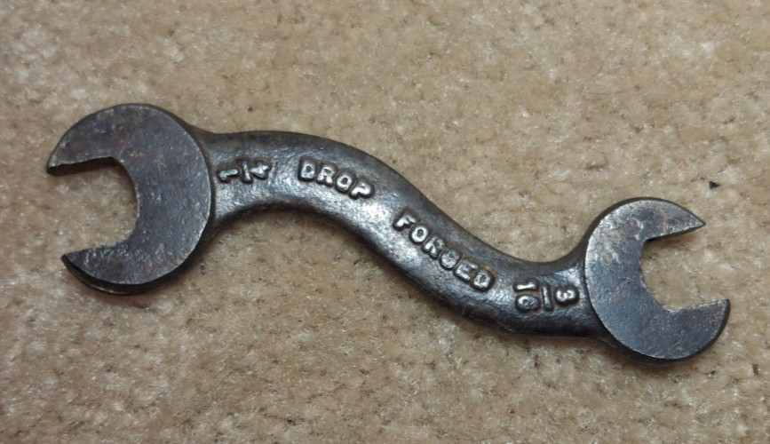 DROP FORGED S SHAPED CURVED OPEN ENDED WRENCH 1/4 & 3/16