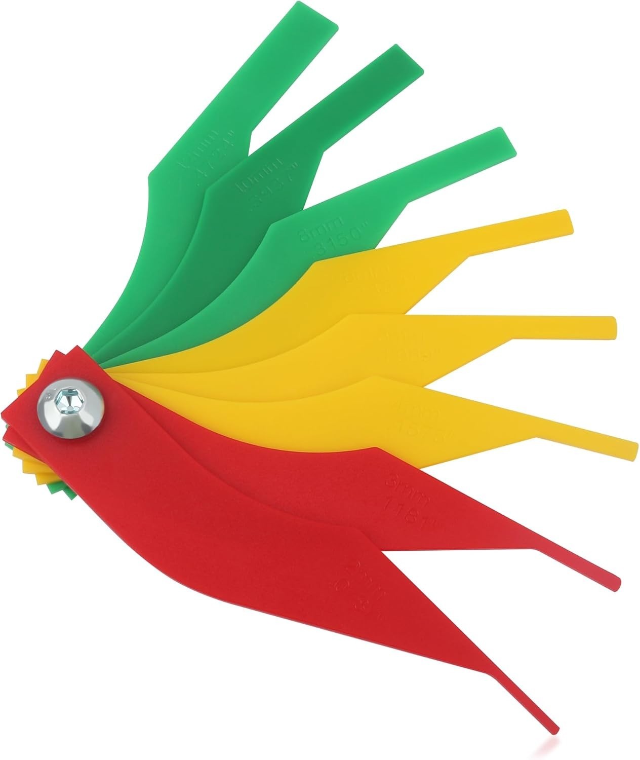 Lightweight Brake Pad Thickness Gauge – 8PCS Set with Metric & SAE Measurements
