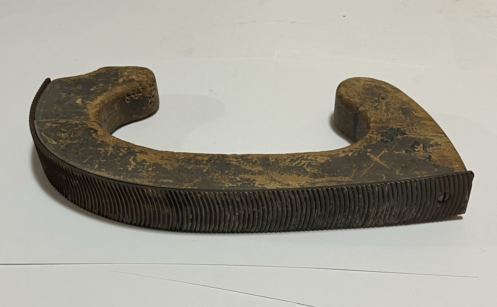 Vintage General Tool Co Curved Wood Handle File Holder with Rasp Auto Body USA