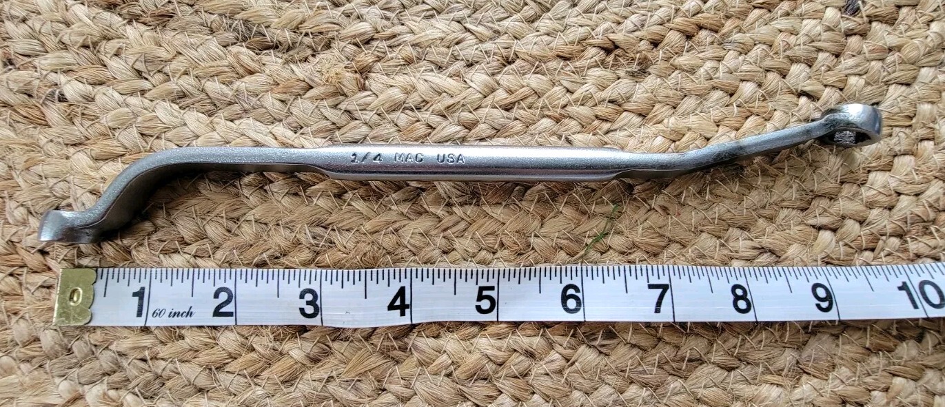 Mac Tools Brake Bleeder Offset Box End Wrench 1/4″ X 3/8″ 6Pt. S110 USA