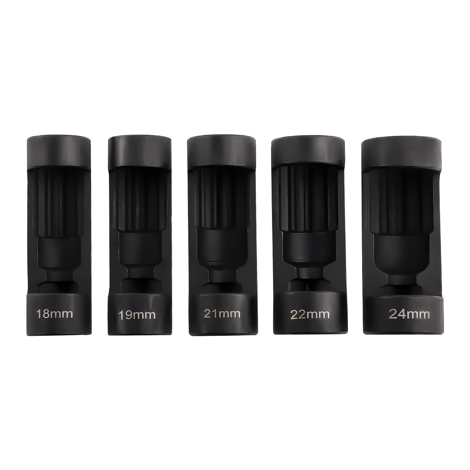 5pcs Strut Nut Socket 18mm 19mm 21mm 22mm 24mm 1/2 Drive Suspension Shock Tool