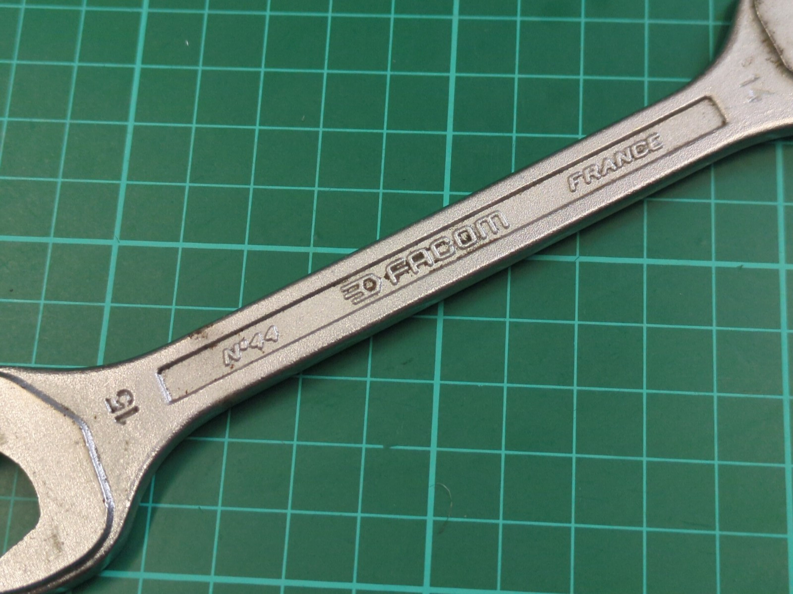 Vintage Facom No44 Vanachrome 14mm X 15mm Open Ended Spanner / Wrench France