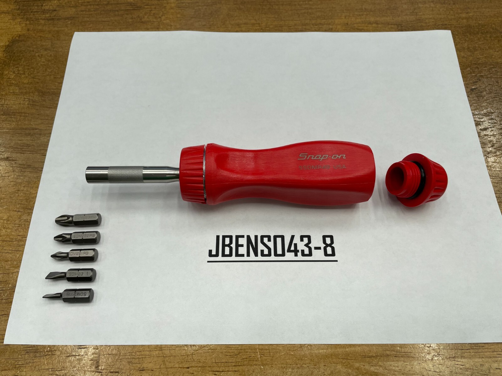 Snap-on Tools USA NEW RED Hard Grip Stubby Shaft Ratcheting Screwdriver