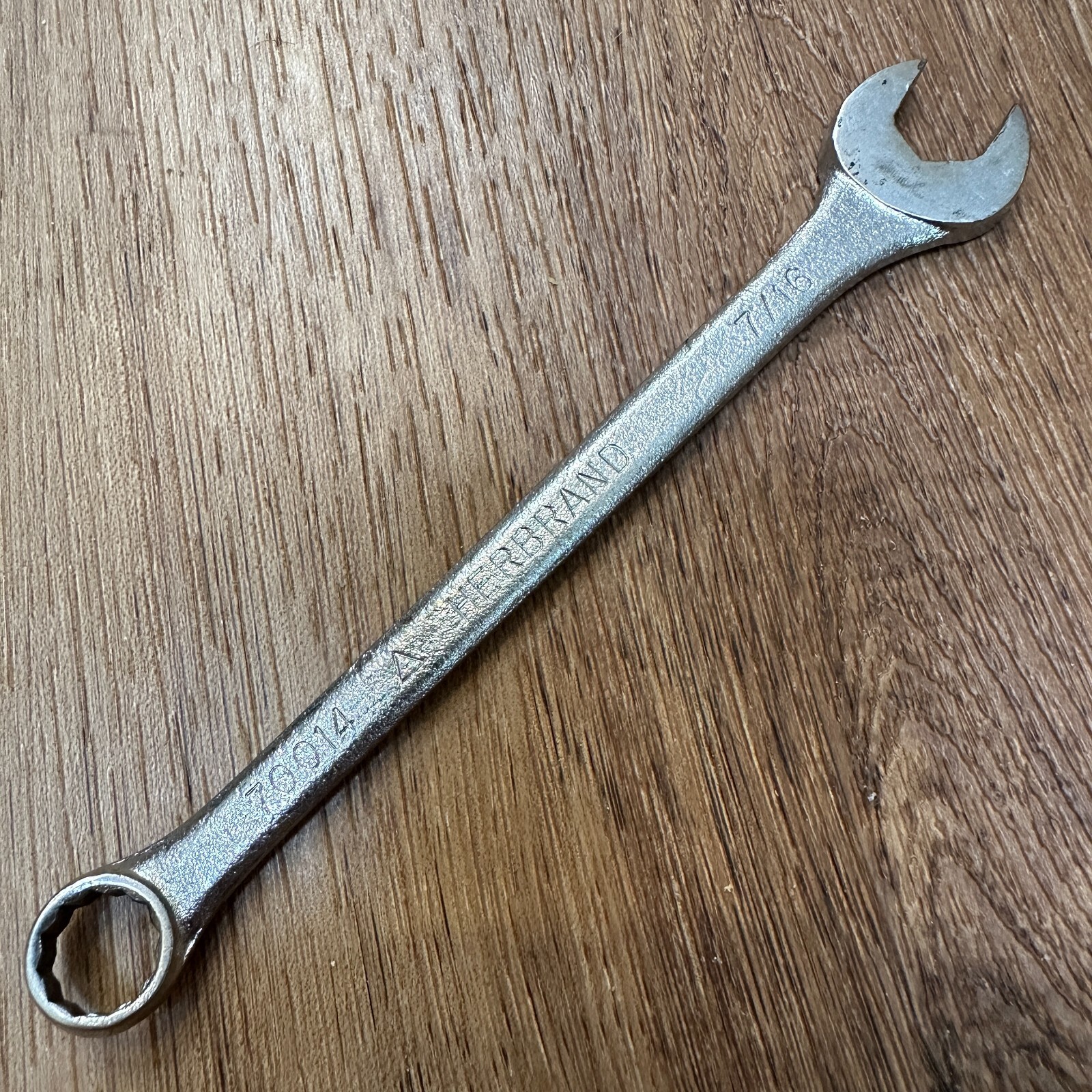 Herbrand 70014 7/16 In SAE Combination Wrench 12 Point US Military Spec 6″ Long