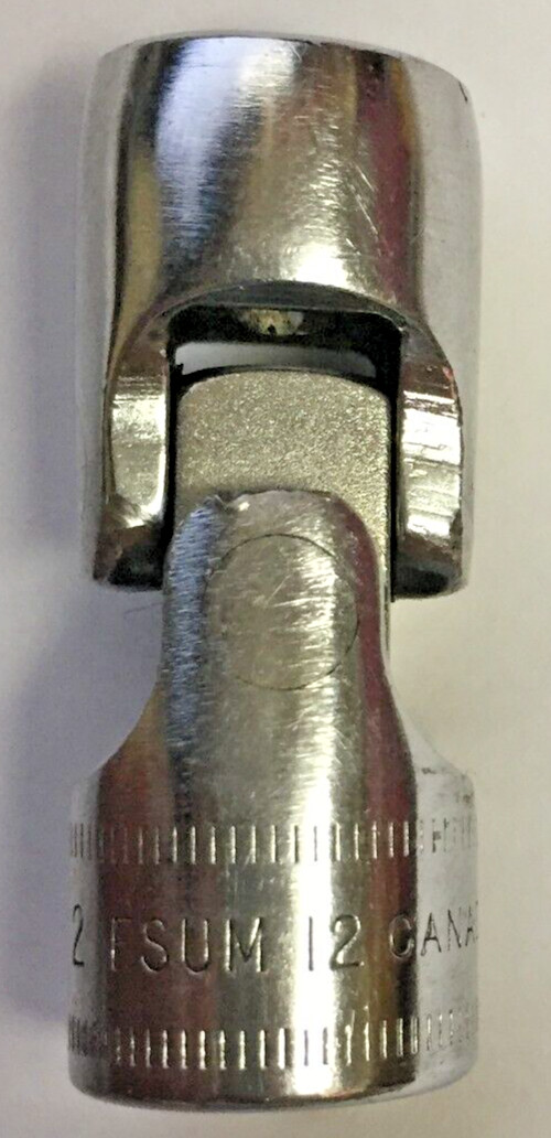 SnapOn FSUM12 12mm Chrome UniversalSocket 3/8″dr 2″L 6pt Canada 1987 Good 8.5/10