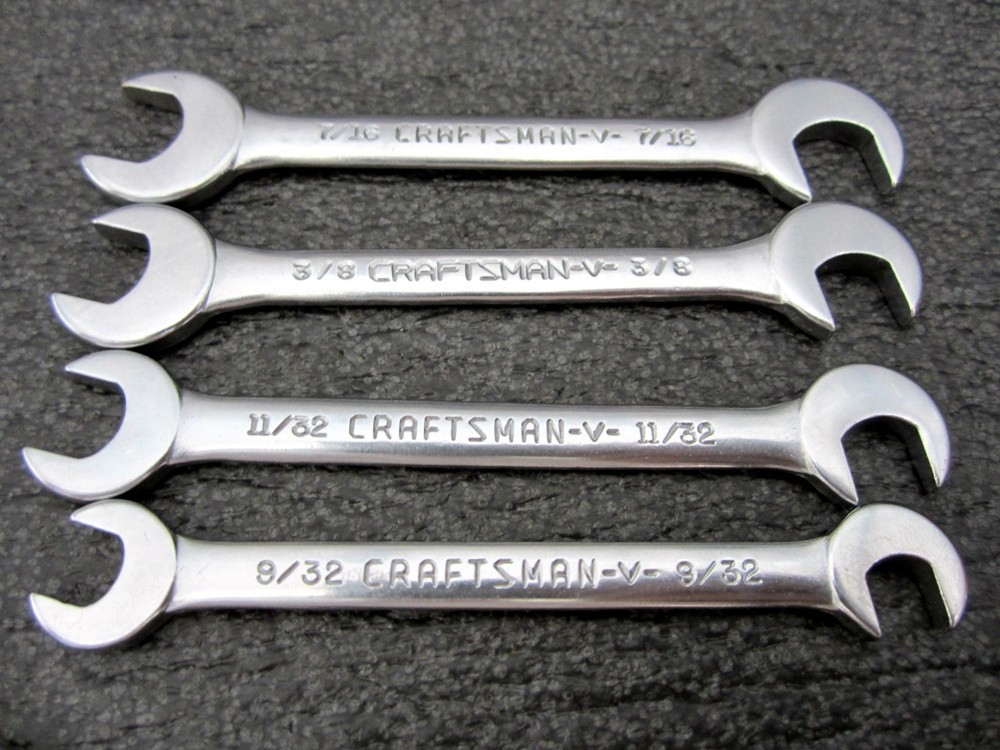 Vintage Craftsman 8pc SAE Ignition Open End Wrench Set 4306 Made in USA