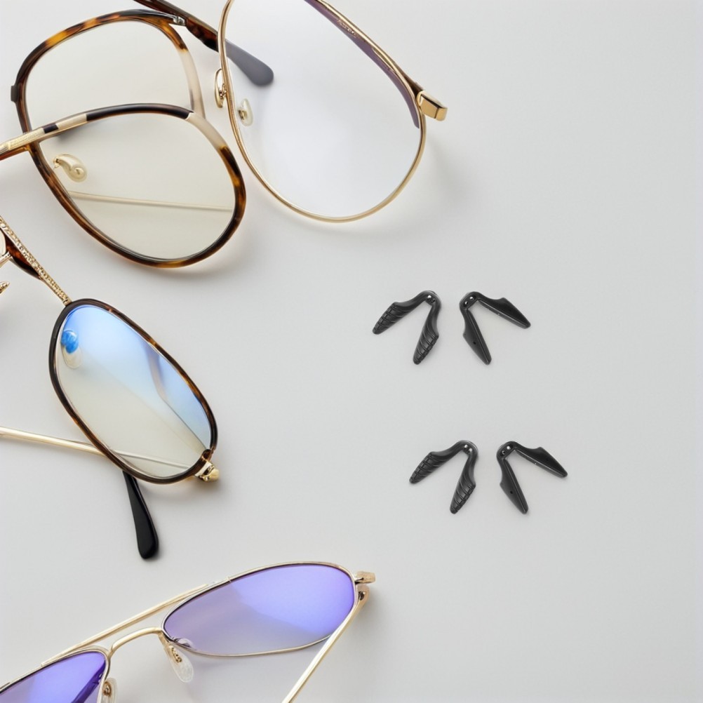 4 Pcs Eyewear Bridge Replacement Anti-slip Nose Pads for Glasses