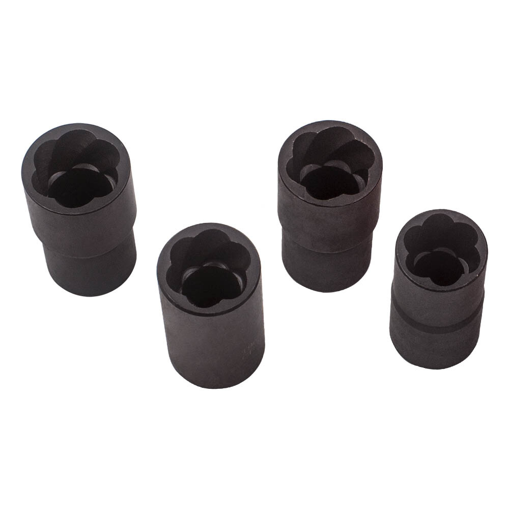 Twist Socket Lug Nut Lock Removal Extractor Tool Kit 17mm 19mm 21mm 22mm