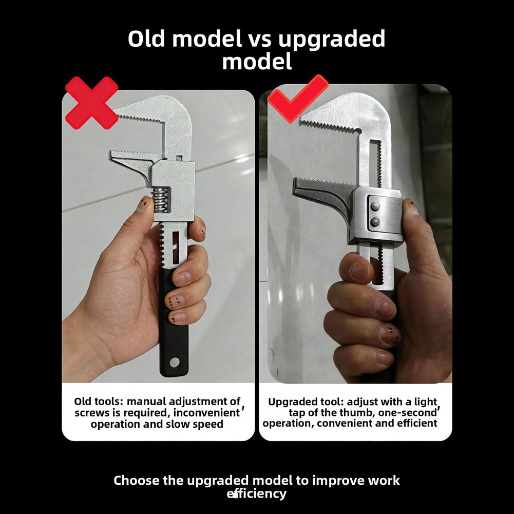 Professional Grade F-Type Adjustable Wrench Manganese Steel Construction
