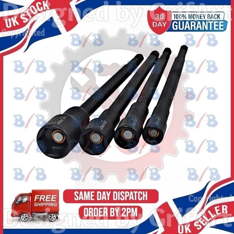 US PRO 8PC 1/4″ HEX LONG MAGNETIC IMPACT NUT DRIVER DRILL SOCKET SET 6MM TO 13MM