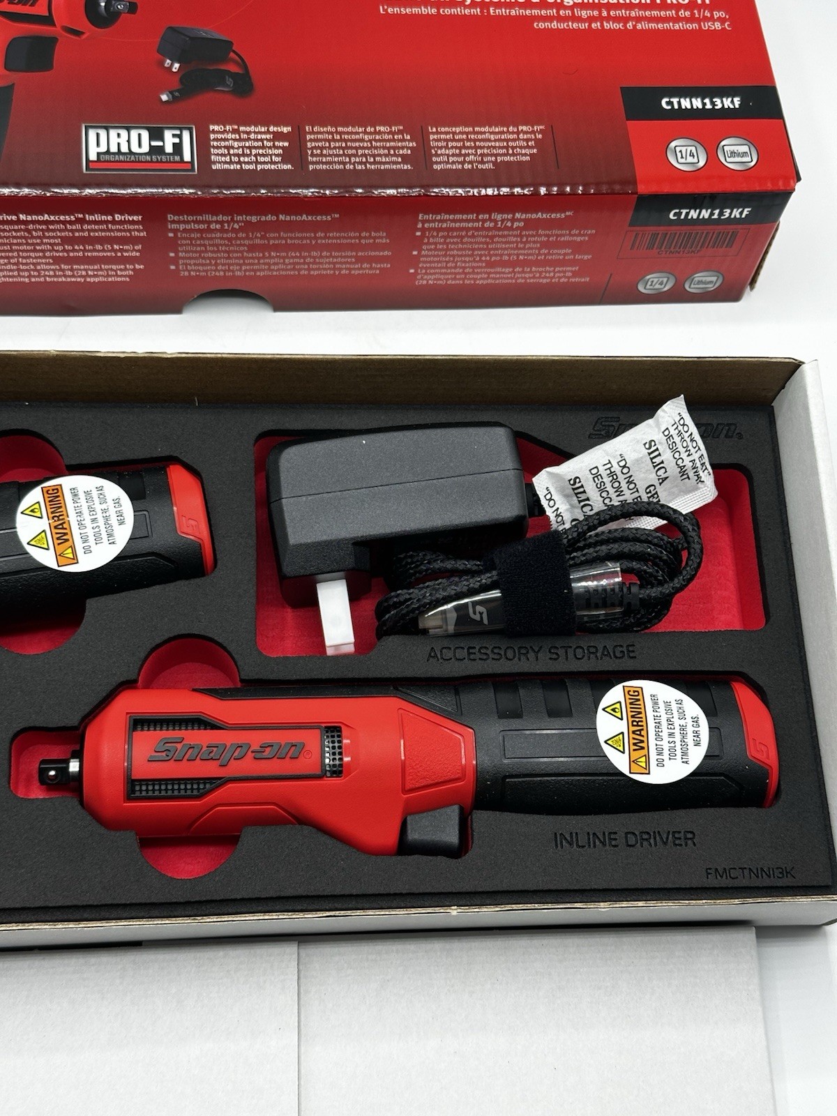 Snap On Tools CTNN13KF Nano/Axcess Tool Kit Red New 1/4drive 2pc ALL PEICES
