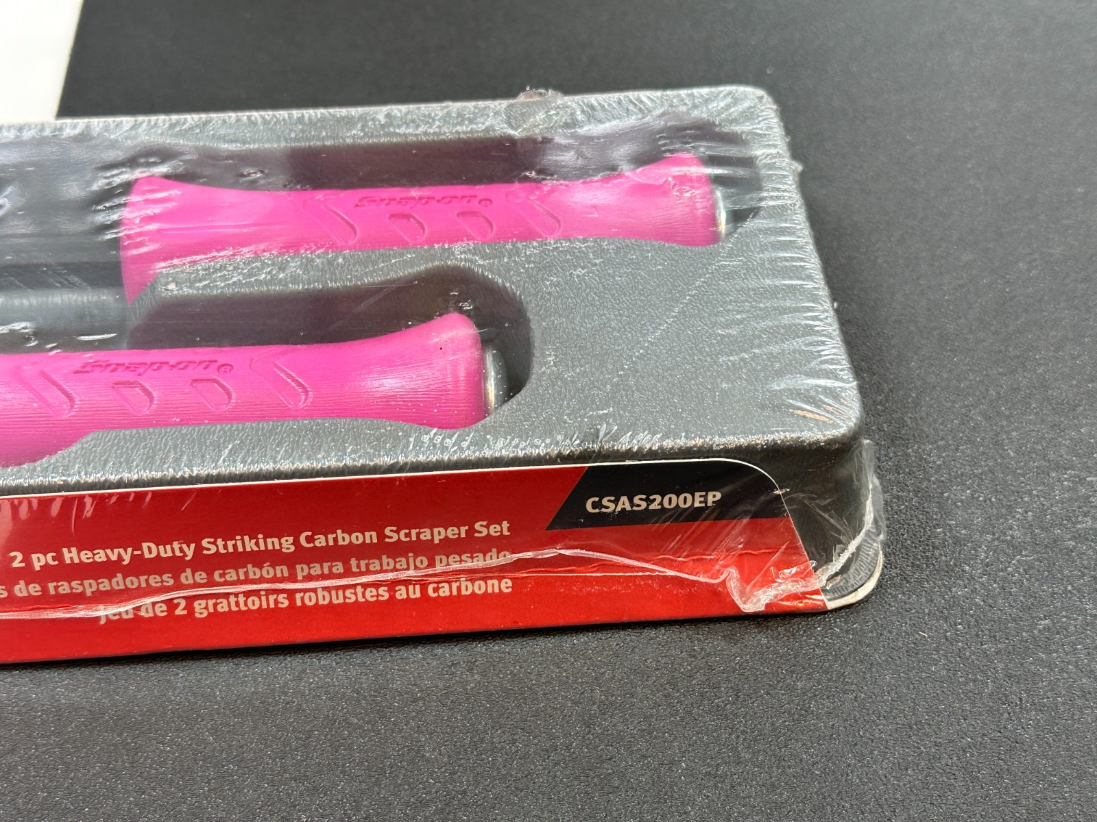 🇺🇸 Snap-on CSAS200EP ELECTRIC PINK 2pc Heavy Duty Striking Carbon Scraper Set