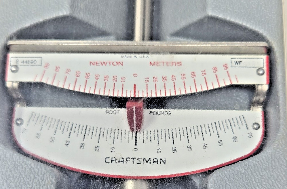 Vintage Sears Craftsman 3/8 drive Inch Pound Torque Wrench 3752t-01 NOS