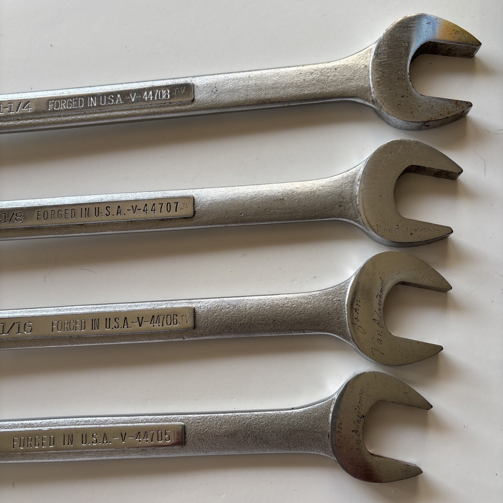 Craftsman SAE Combination Wrenches USA 12pt, 1″, 1-1/16, 1-1/18, 1-1/4 -V-SERIES