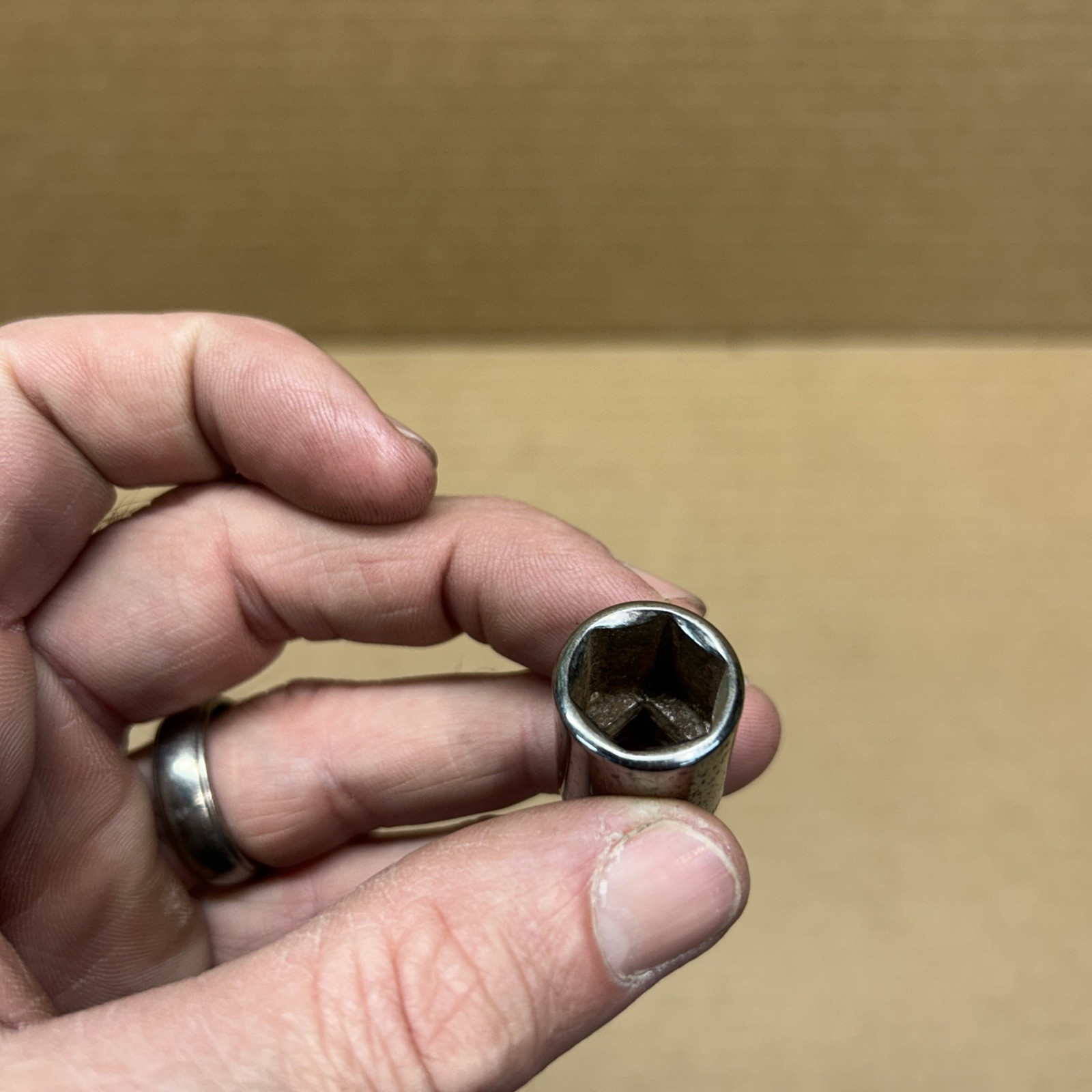 Vintage Craftsman USA 13mm 6 Point 1/4″ Drive Shallow Socket 43514 Inverted G1