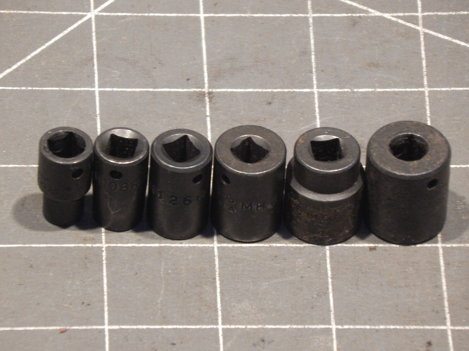 Mac Snap On 6Pc 1/4″ Drive SAE Impact Shallow Socket Set 1/4″ 9/16″ 6Pt Dr
