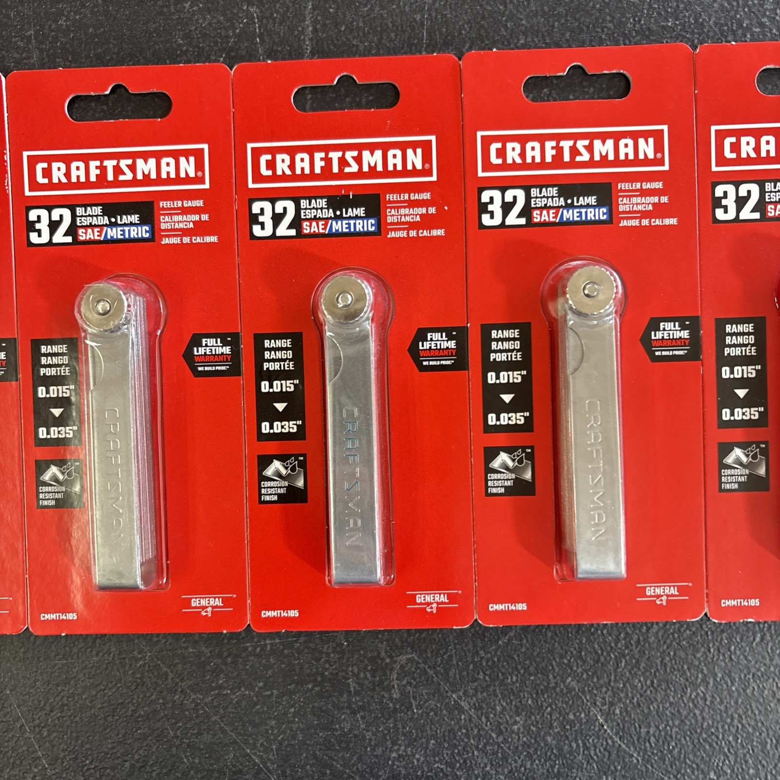 CRAFTSMAN CMMT14105 32-Blade Feeler Gauge LOT OF 8