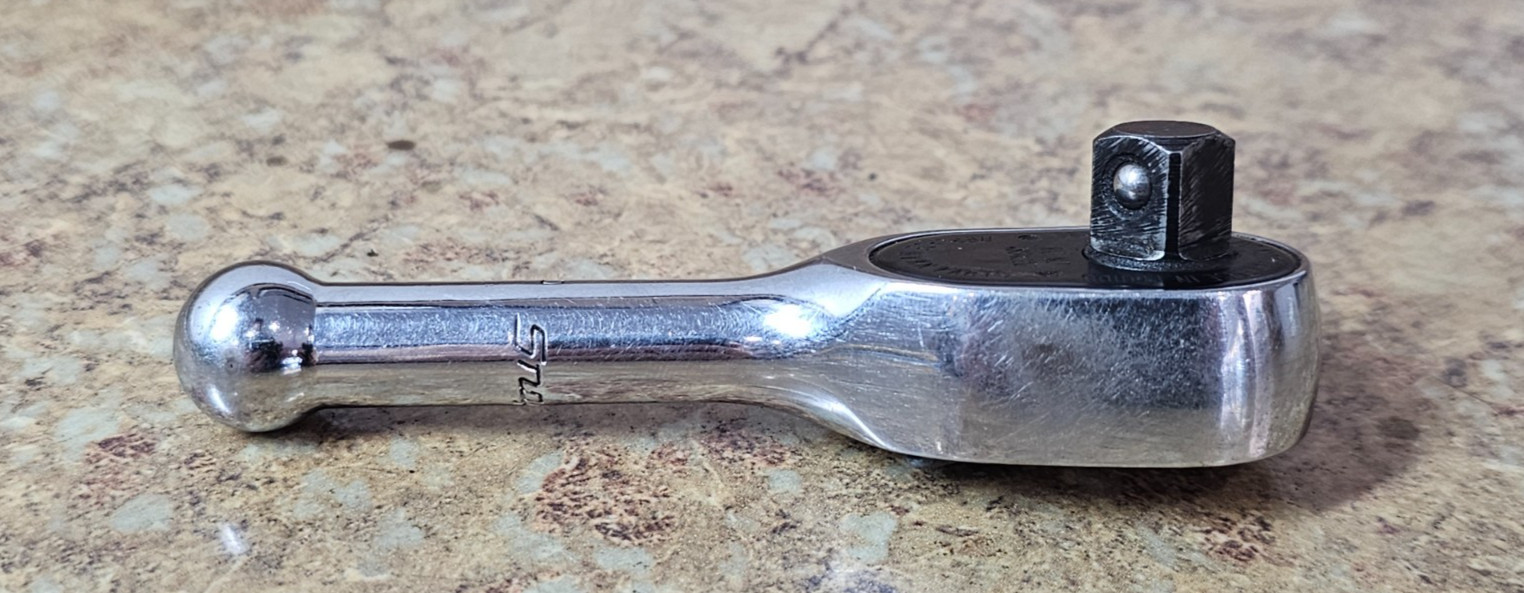 Snap-on Tools USA 3/8″ Drive Chrome Stubby Short 4″ Long Ratchet FK830