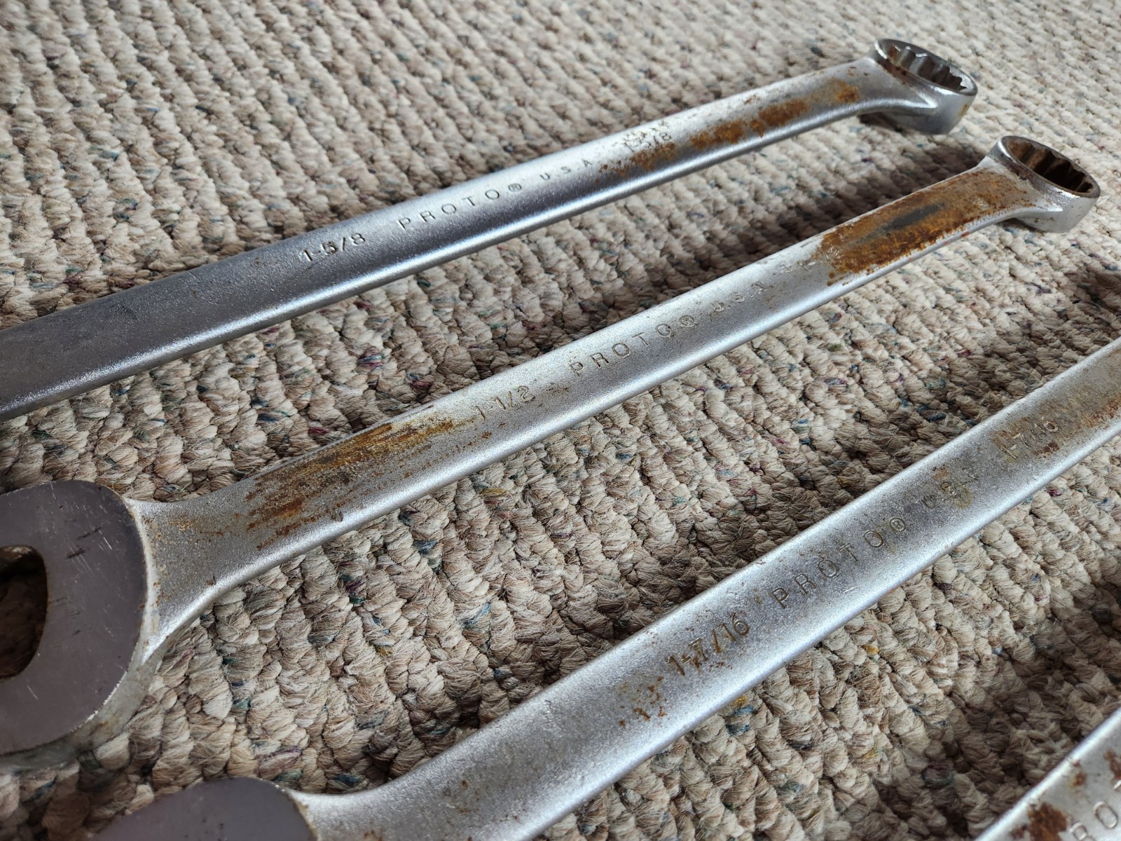 5pc Rare Proto Professional Tools Jumbo Wrench Set 1252, 1248, 1246, 1244, 1242