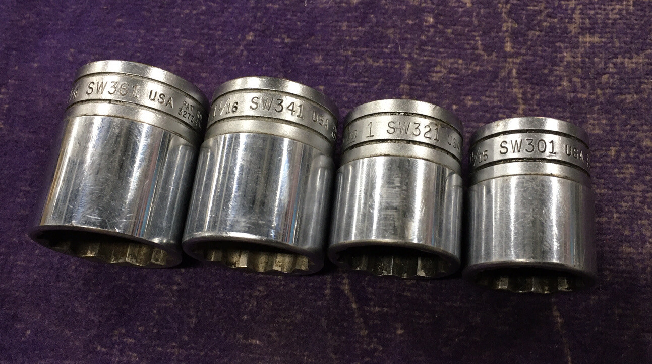 MIXED! 12-Piece Snap-on 1/2″ Drive 12-Point SAE Socket Set 7/16″ to 1-1/8″