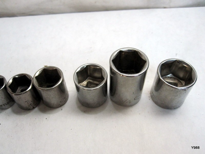 CRAFTSMAN set of 14 sockets mix lot see description