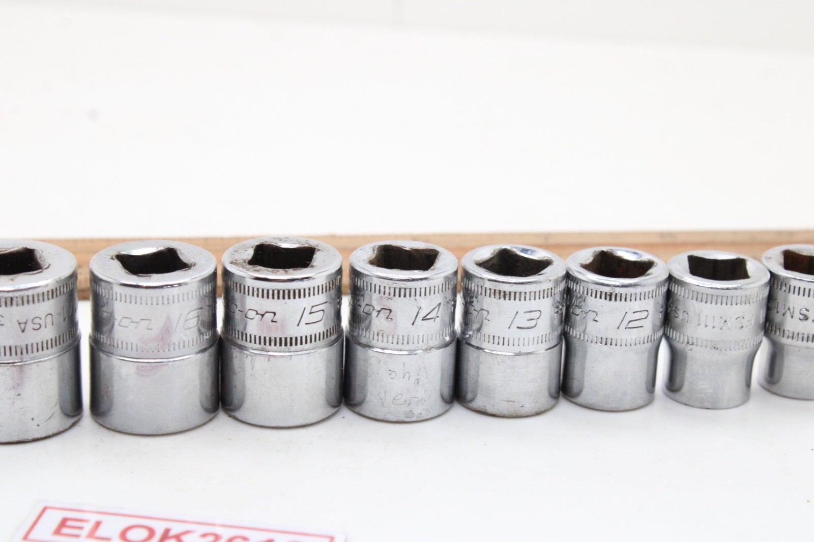 Snap-on 212FSMY 7-19mm 3/8″ Drive 6 Point 13 Piece Metric Chrome Socket Set USA