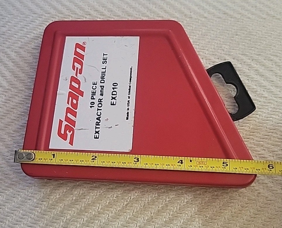 Snap-on case for EXD10 Drill Extractor Set Vintage Usa Empty Case