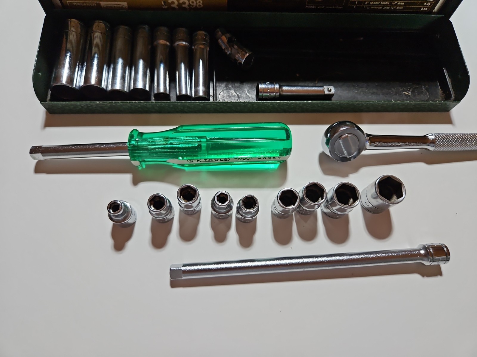 S-K Tools 21 piece socket set NOS