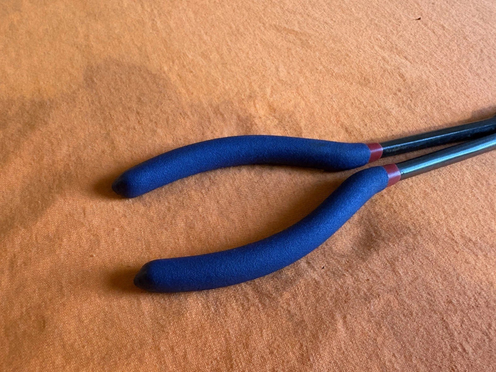 LARGE Westward 1UKK6 Long 11″ Reach Nose Needle Pliers Hand Blue Handle Mechanic