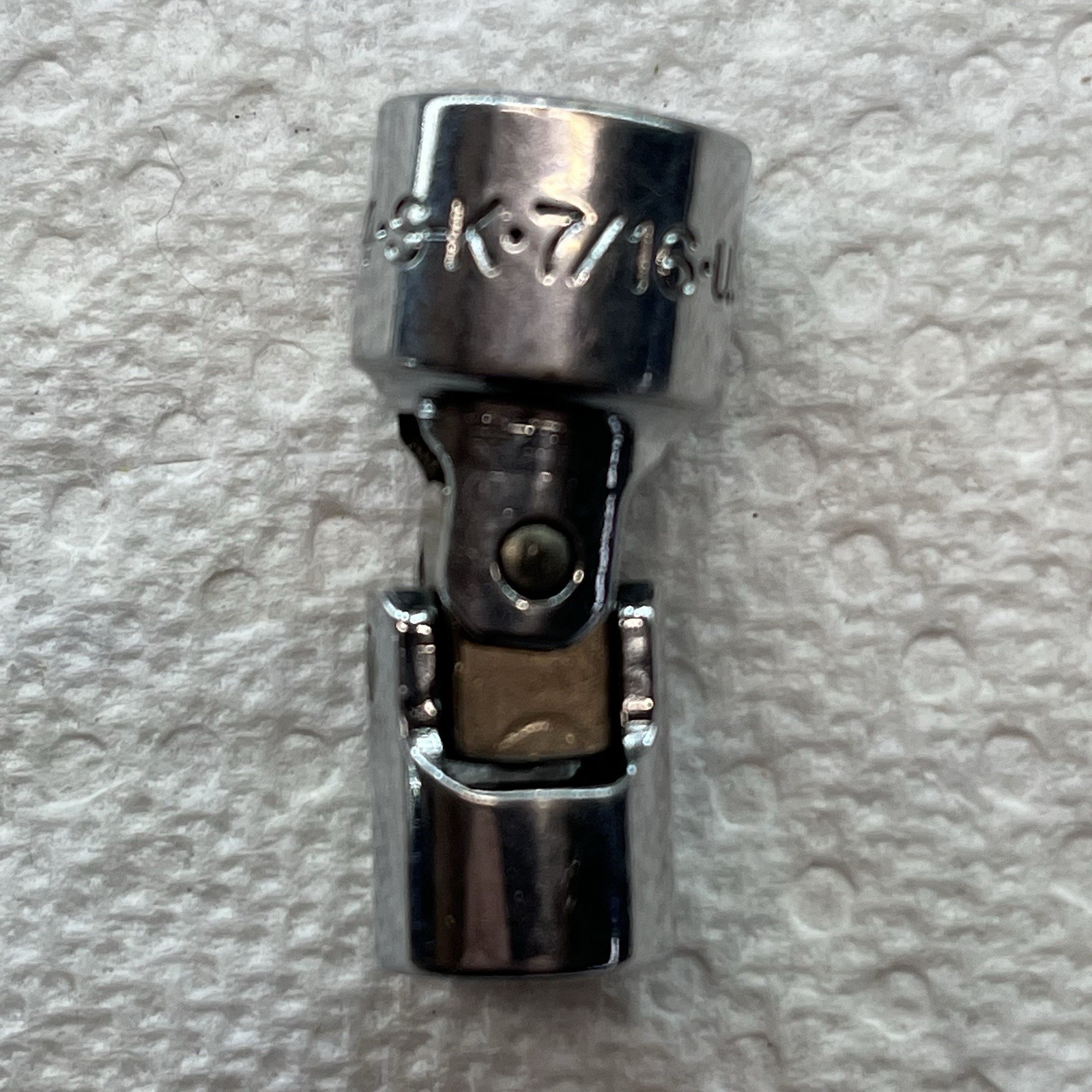 S-K #43514 Socket 7/16″ flex short 1/4″ drive 6 point