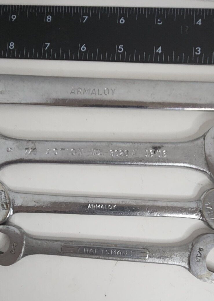 Armaloy 15/16 X 1 Inch Open End Wrench, USA 1033- C w/ other Wrenchs estate sale